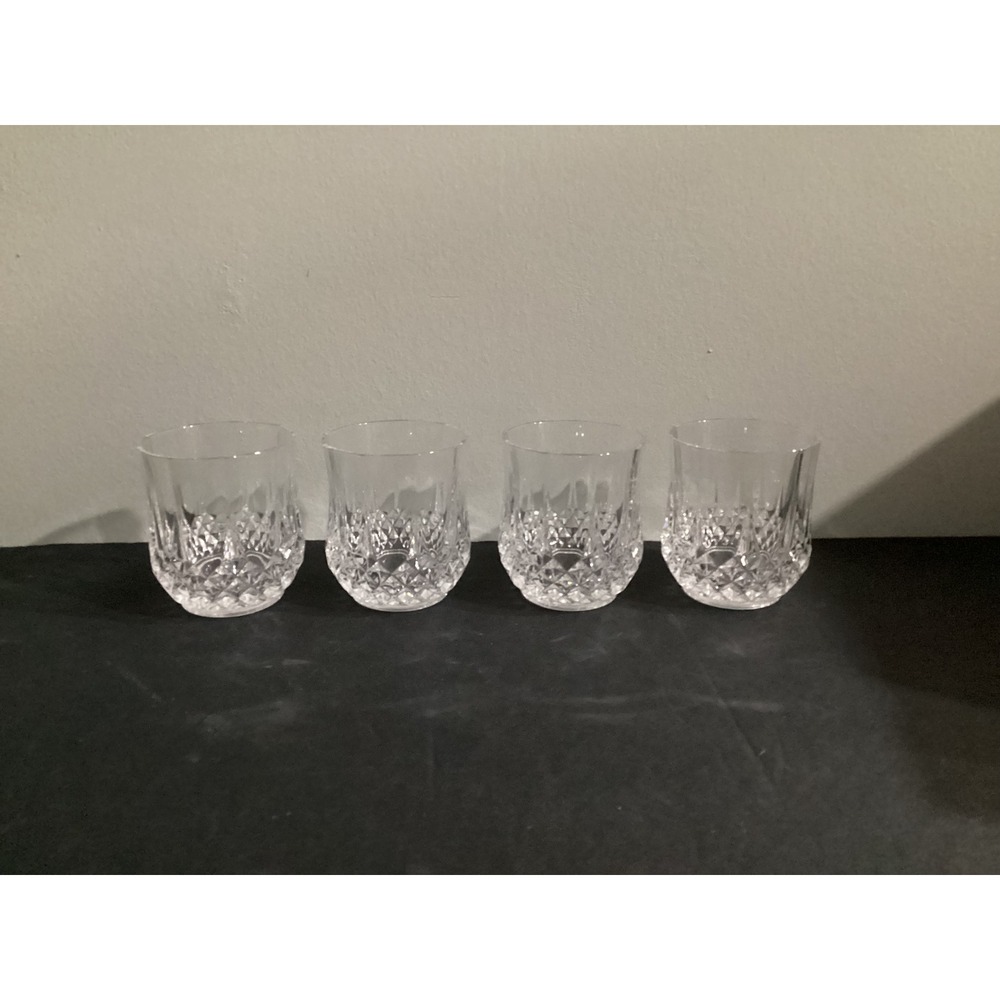 Cristal d'Arques Longchamp Double Old Fashioned Glasses, Set of 4, Cut Crystal